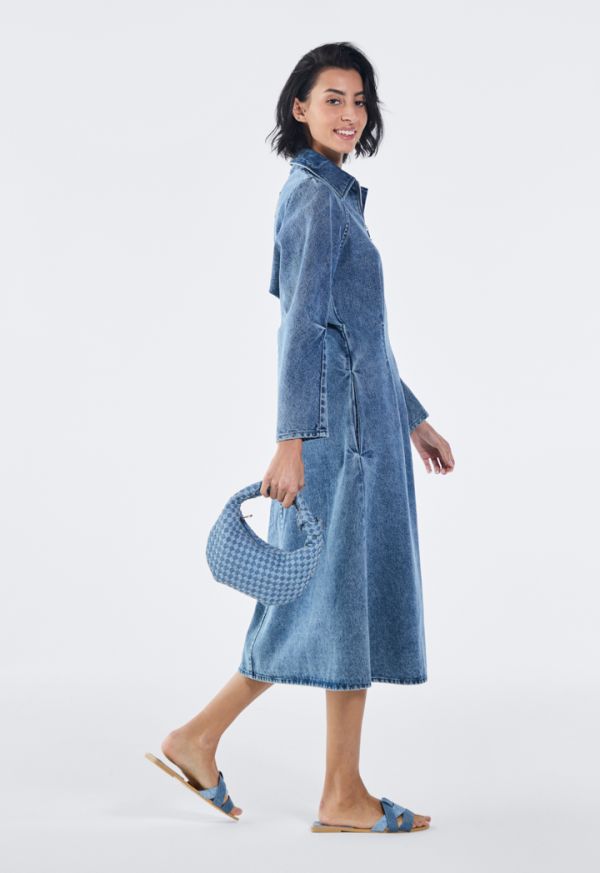 Half denim dress online