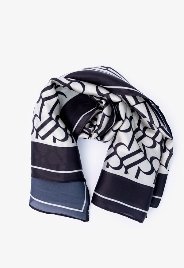 Two-Toned Monogram Square Scarf