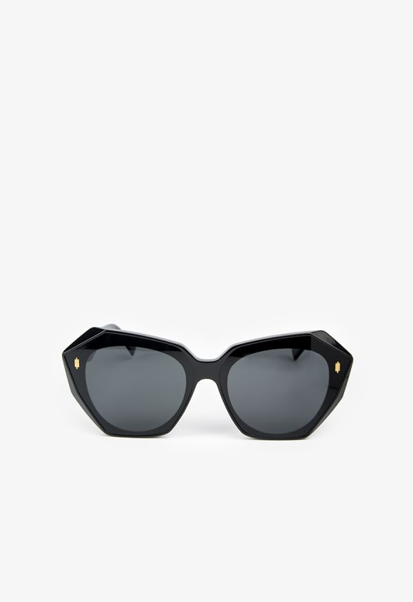 Oversize Dark Cat Eye Sunglasses