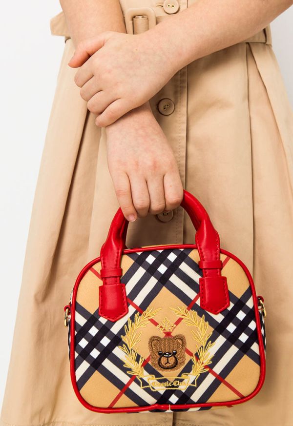 Classic Bear Checkered Mini Handbag
