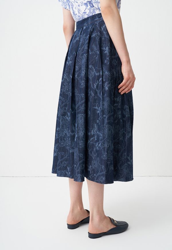 Flared deals denim skirt