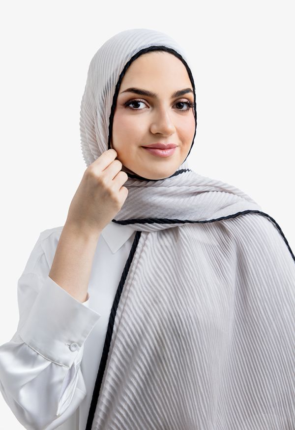 Two Toned Electric Pleated Hijab