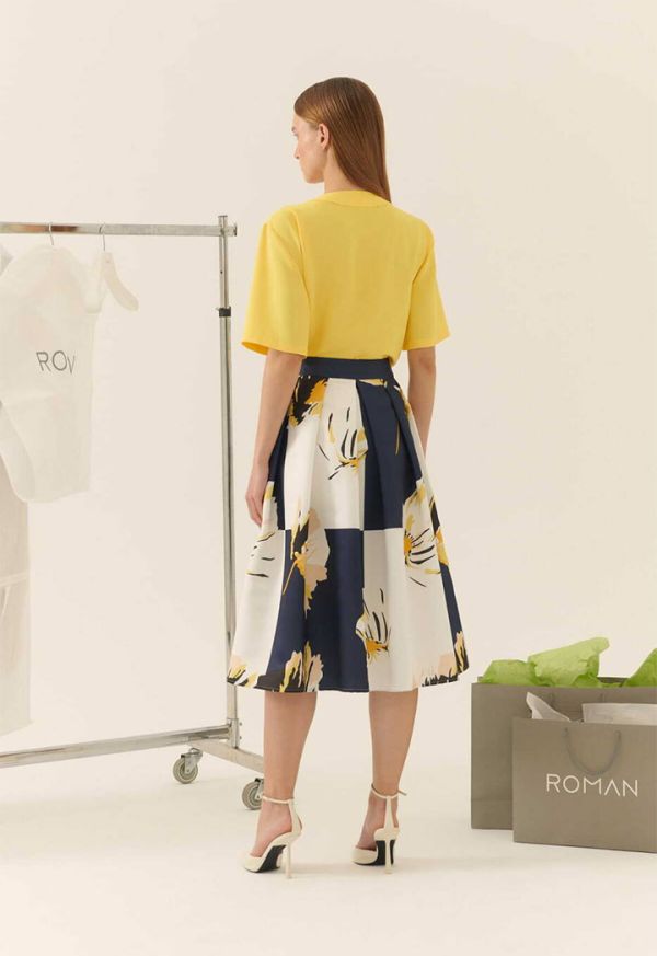Eci floral midi skirt hotsell