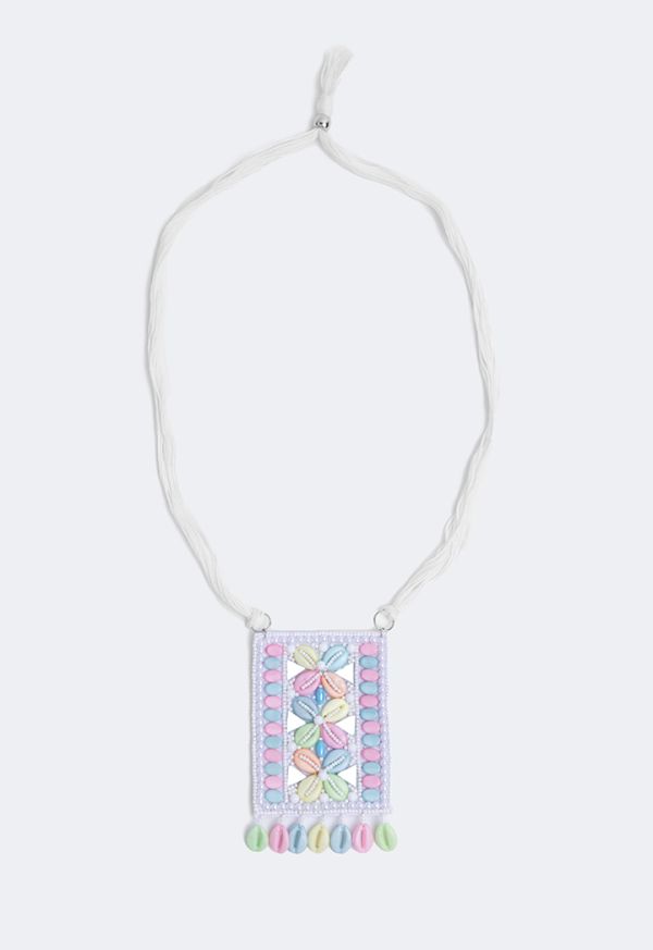 Rectangular Multicolored Seashells Necklace