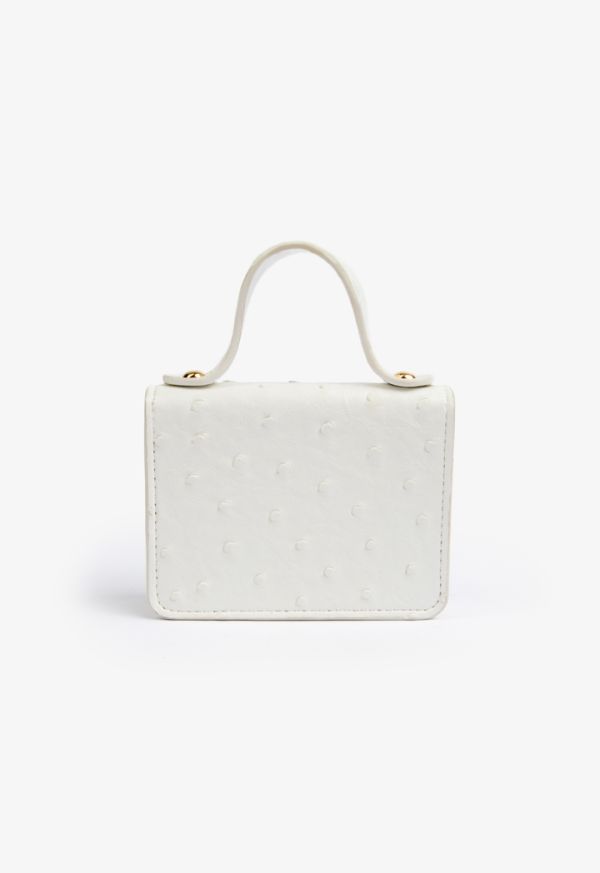 Ostrich Textured Micro Crossbody Bag