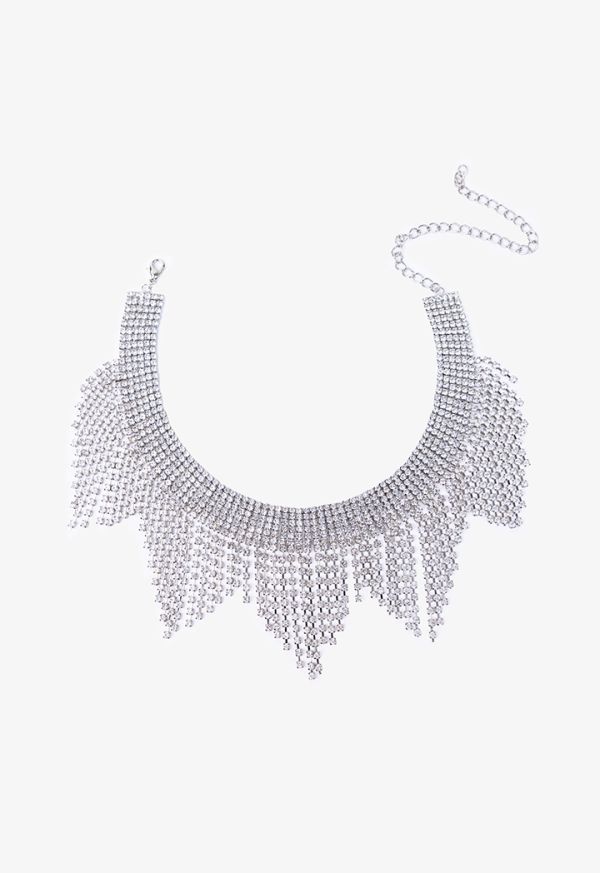 Dazzling Crystal Embellished Collar Necklace