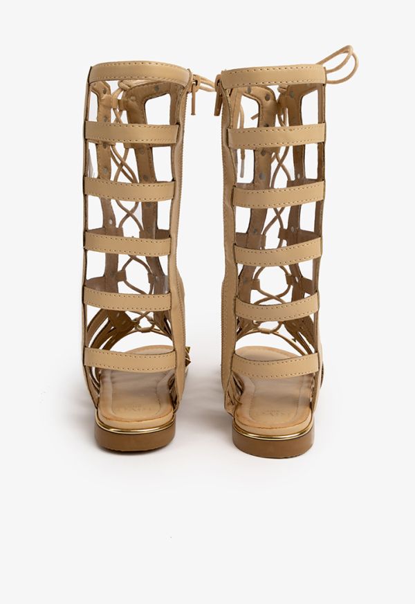 Zip up gladiator sandals discount