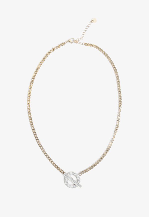 Simple Crystal Embellished Necklace