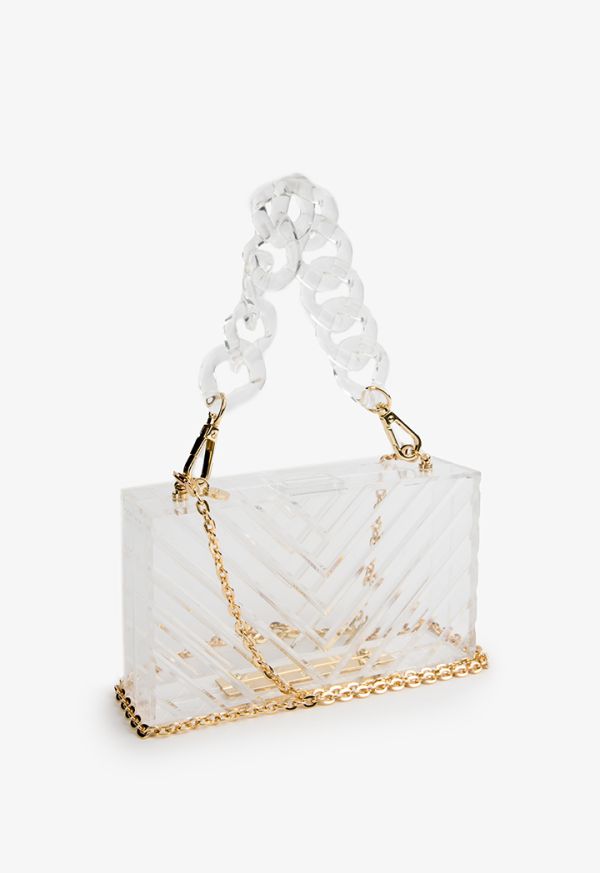 Transparent Acrylic Crossbody Clutch Bag