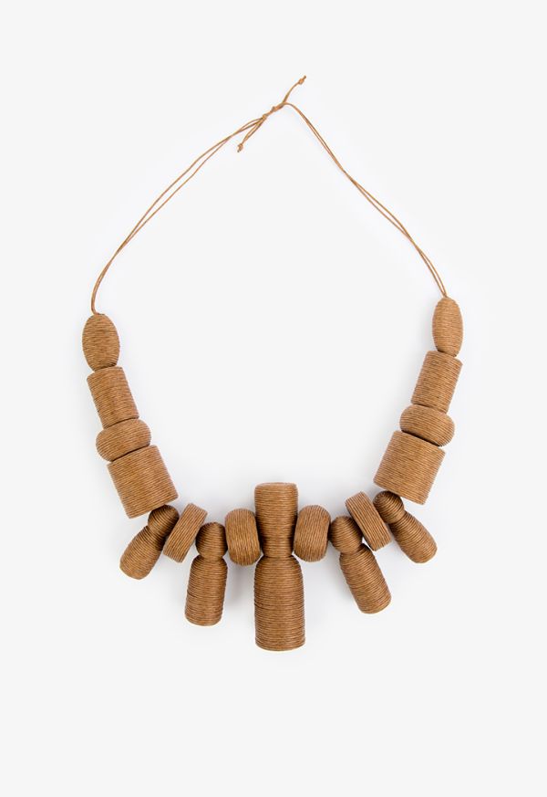 Earthy Thread Wrapped Necklace