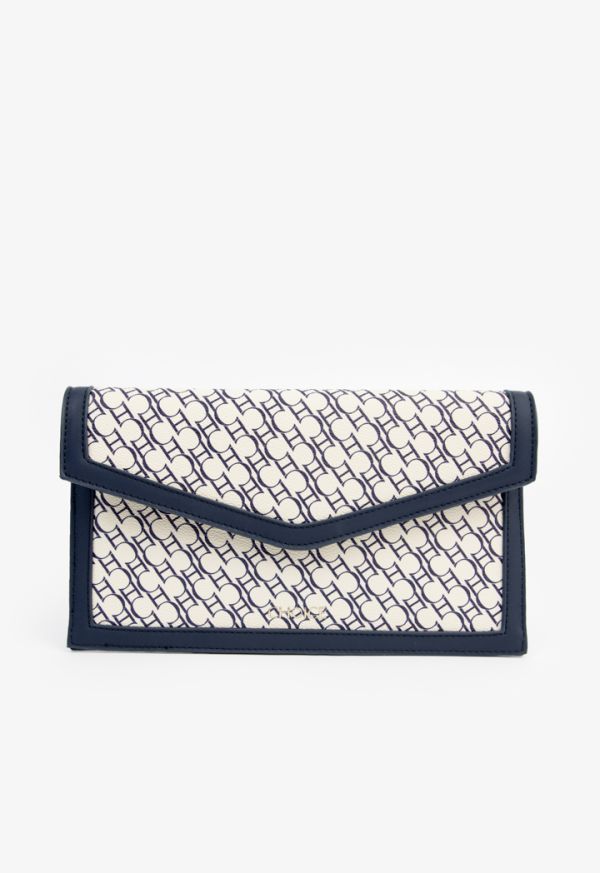 Two-Toned Printed Monogram Pouch