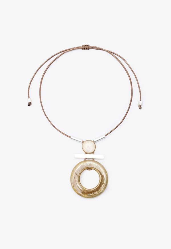 Round Charm Marble Pendant Fashion Necklace -Sale