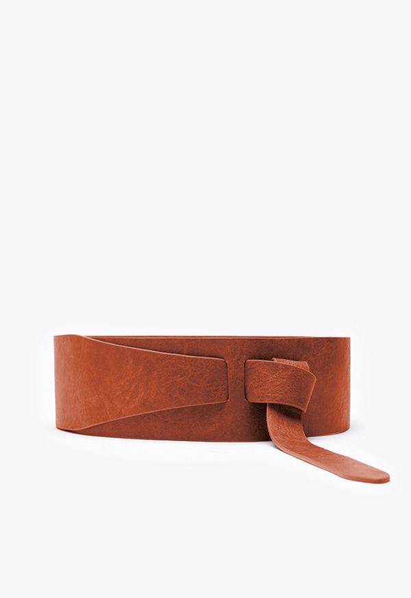 Faux Leather Pull Through Belt