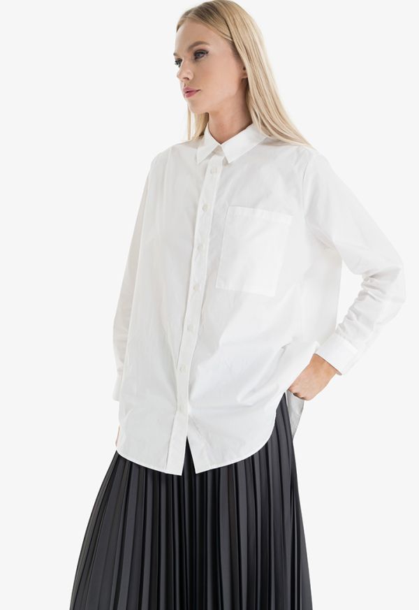 Oversize Classic Solid  Shirt -Sale