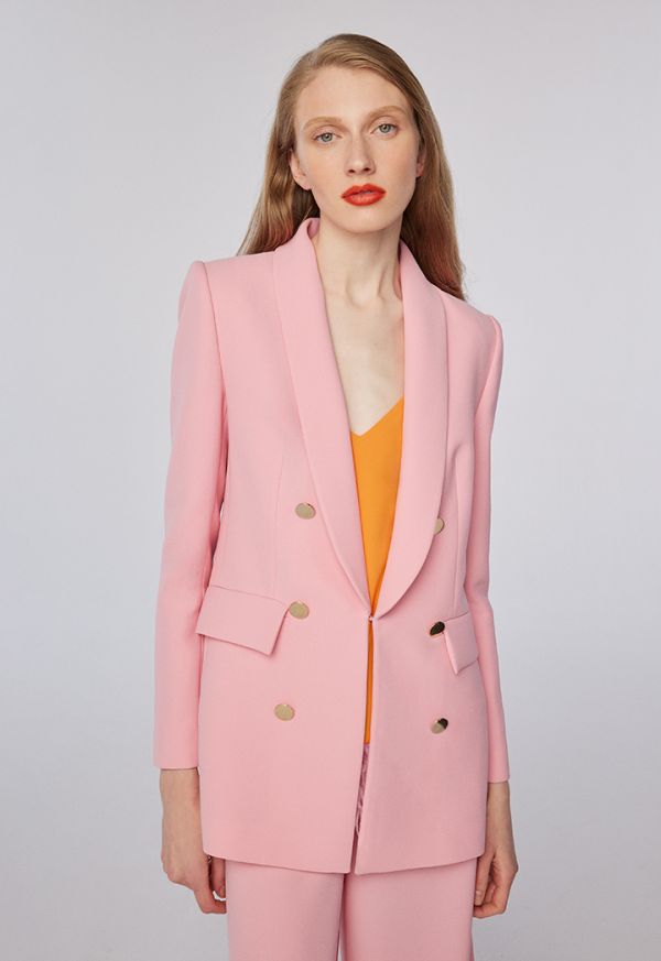 Pale pink blazer best sale womens