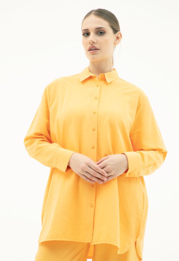 Oversize Classic Fit Solid Shirt (Free Size) -Sale