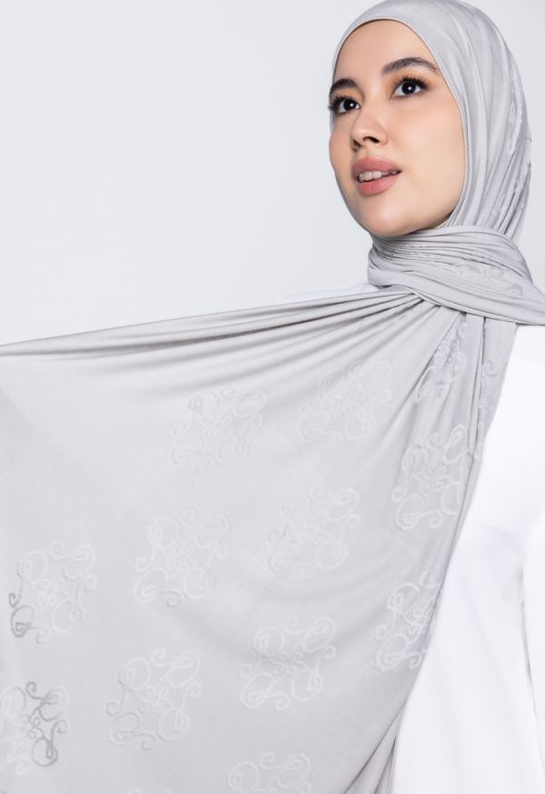 Monogram Embroidered Hijab