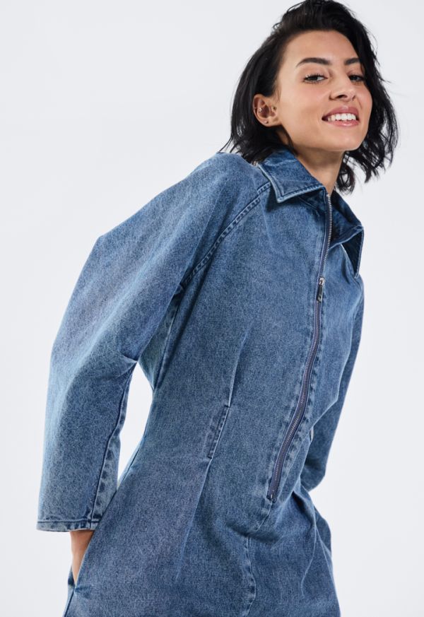 Half denim dress online