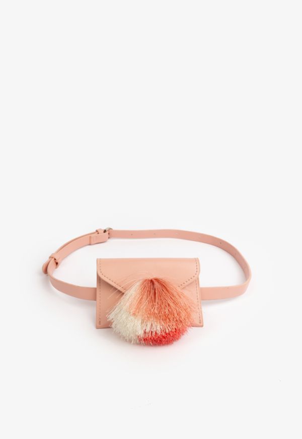 Pom Pom Embellished Belt Bag