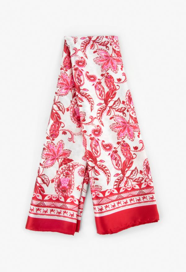 Floral Pattern Square Scarf