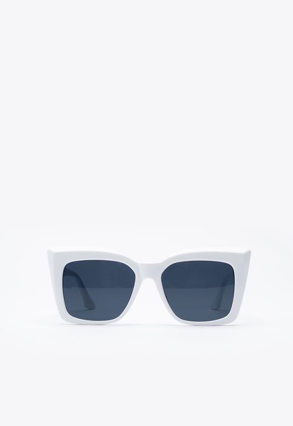 Square Flat Frame Cat Eye Sunglasses