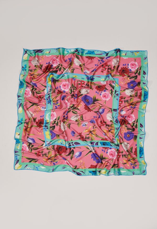 Multicolored Floral Printed All Over Scarf -Sale