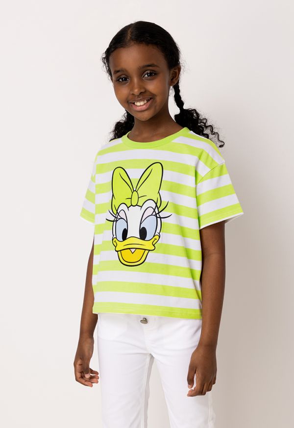 Daisy Duck Striped Embellished T Shirt