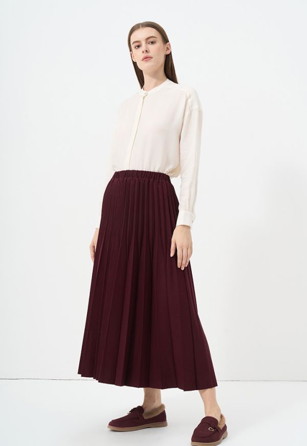 Pleated midi skirt 5t on sale