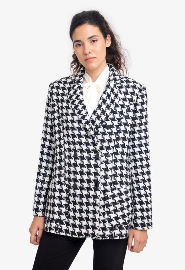 Double Breasted Jigsaw Puzzle Coat -Sale