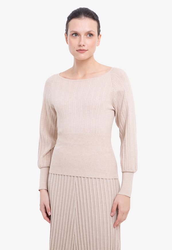 Ribbed knitted Blouse  -Sale