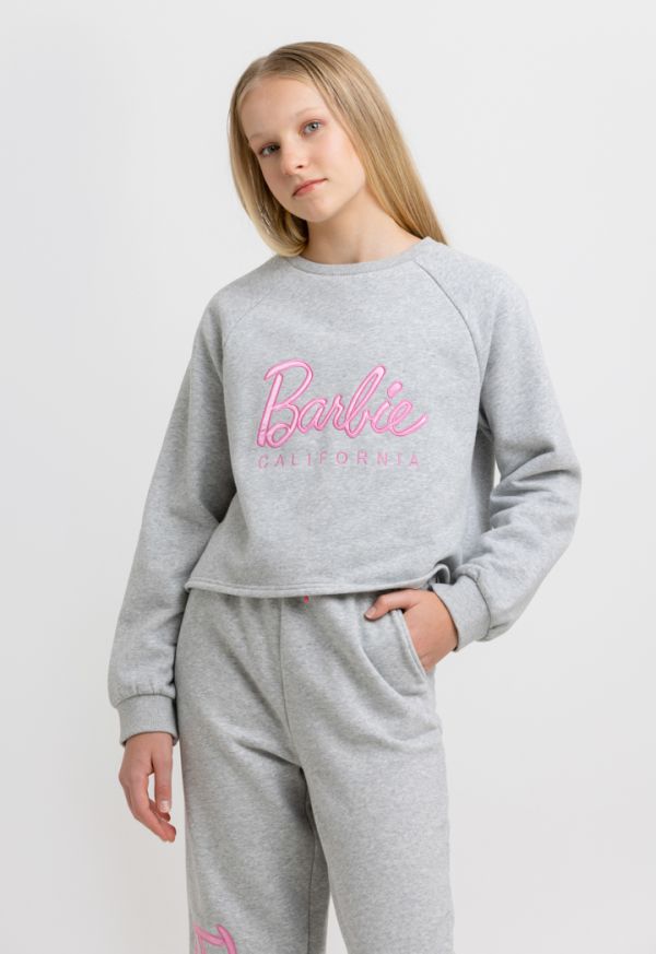 Barbie Print Crew Neck Long Sleeved Sweatshirt -Sale