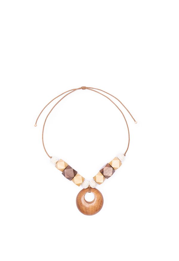 Multi Irregular Wooden Nuggets Necklace -Sale