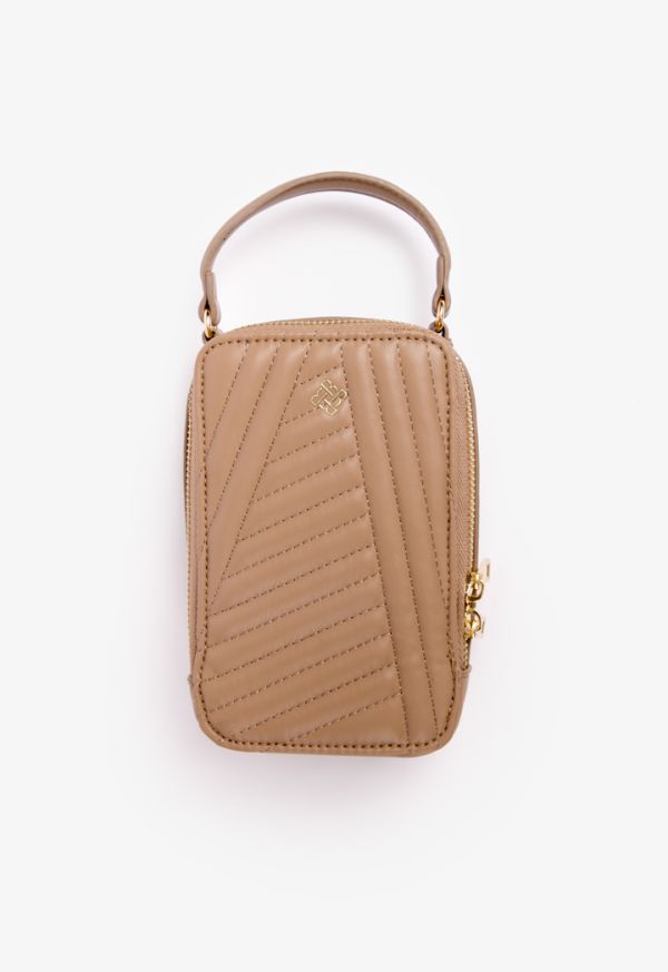 Quilted Top Handle Crossbody Bag
