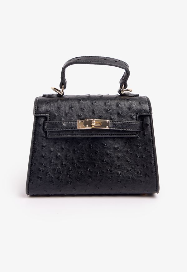 Chic Ostrich Print Handbag