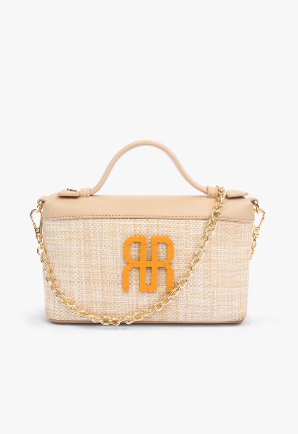 Woven Faux Straw Crossbody Bag