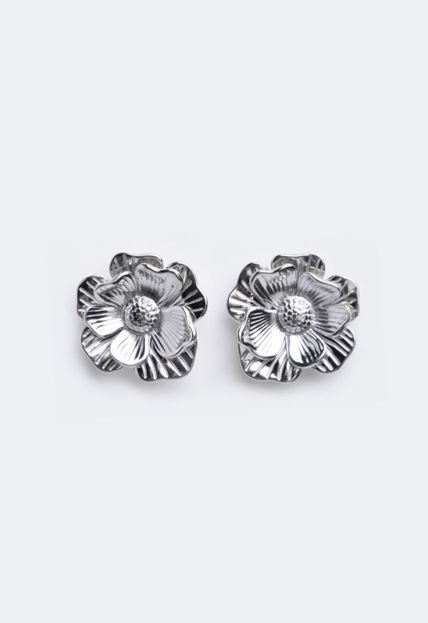 Flower Hammered Earrings