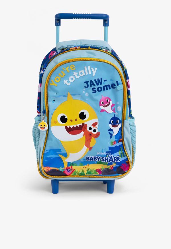 Baby Shark Blue Pre School Trolley Bag