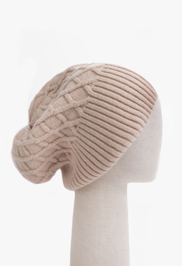 Knitted Patterned Beanie