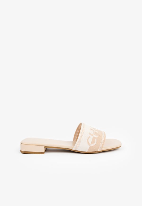 Choice Branded Two-Toned Flat Slides