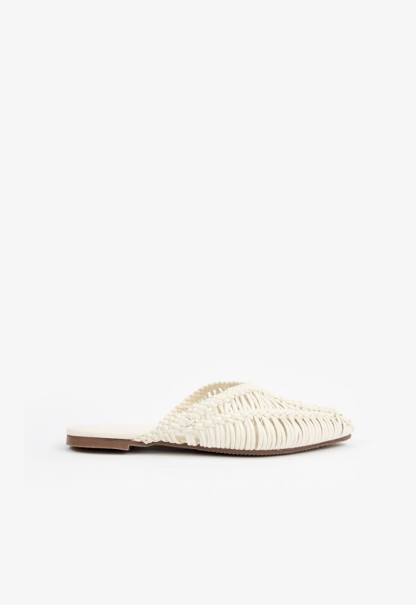 Braided Woven Flat Mules