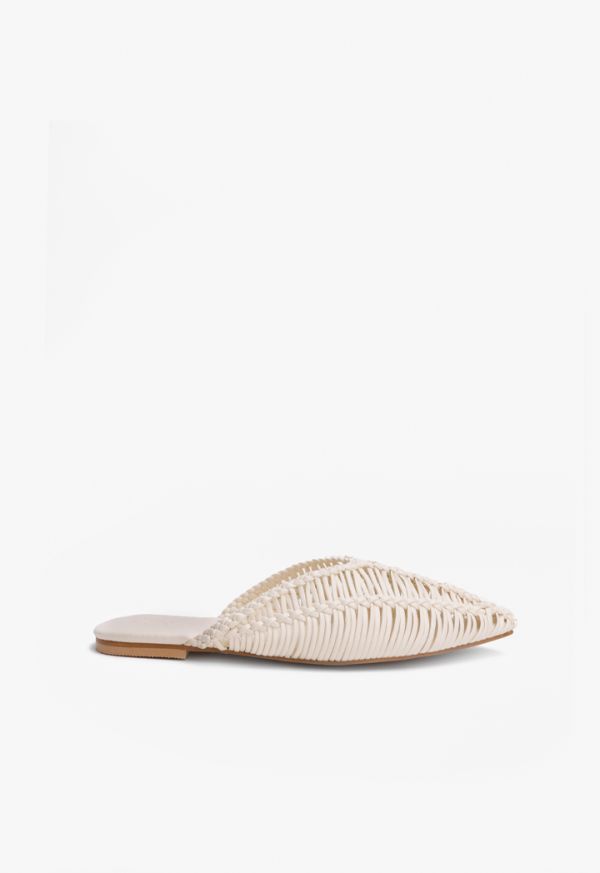 Braided Woven Flat Mules