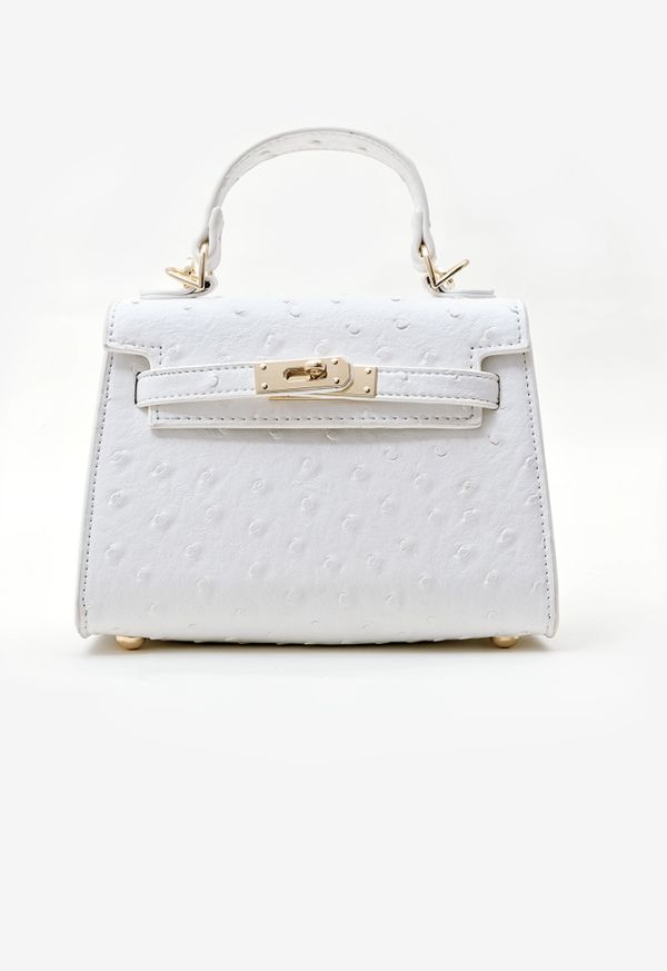 Chic Ostrich Print Handbag