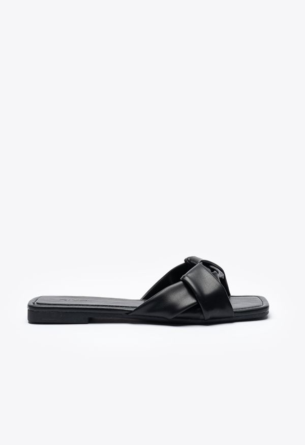 Black flat shop sandals sale