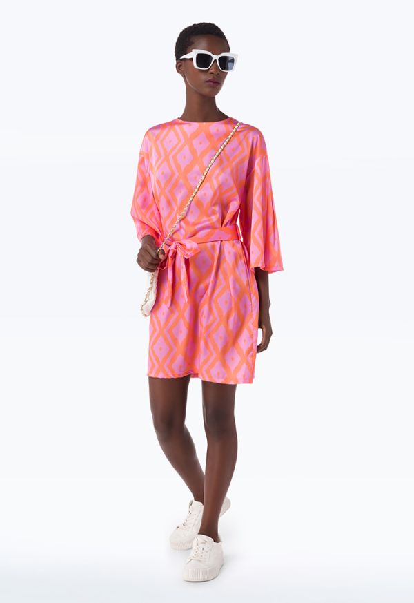 Geometrical Printed Midi Dress -Sale