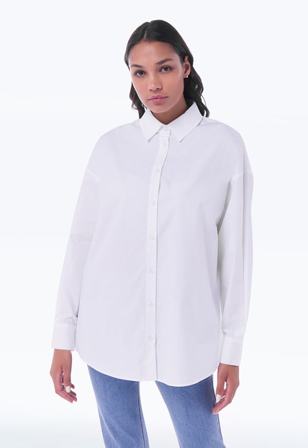 Classic Solid Cotton Buttoned Shirt -Sale