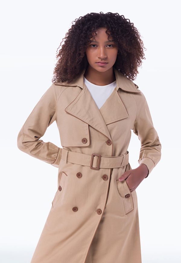 Beige coat sale discount