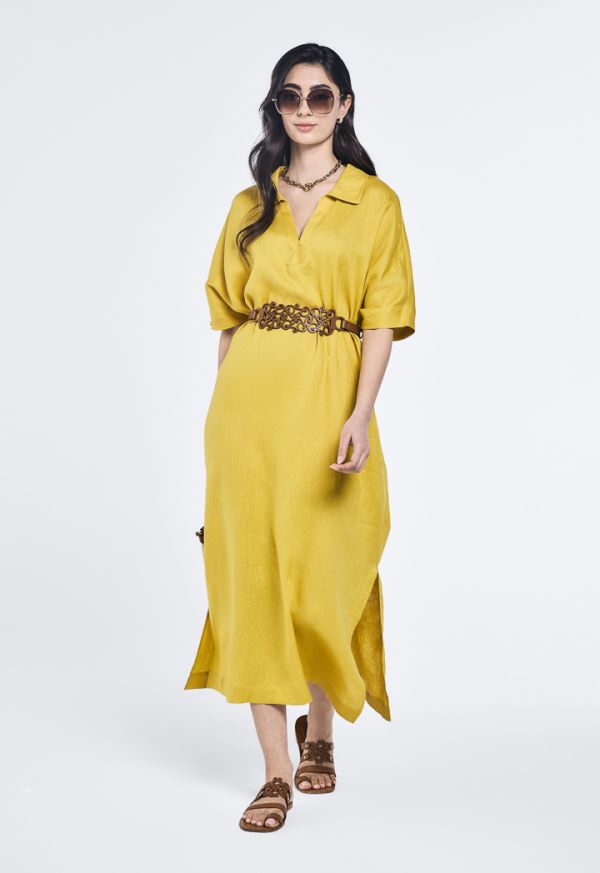 V-Neck Continuous Short Sleeves Dress