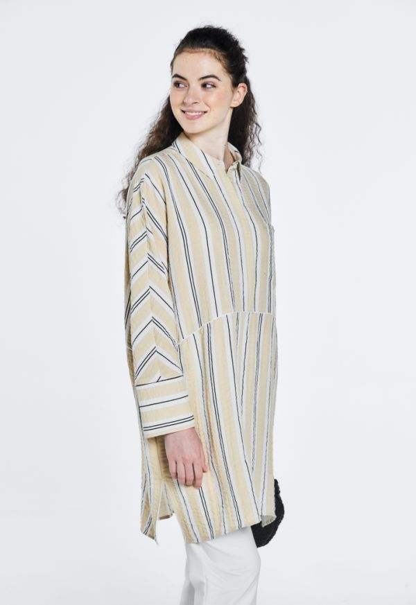 Multicolor Striped Oversized Blouse