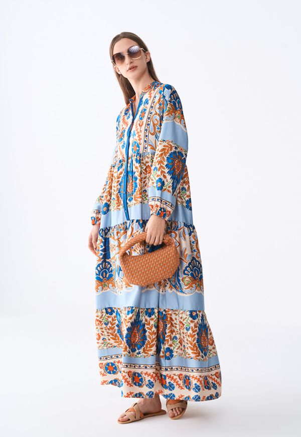 Printed Oversized Tiered Dress- Ramadan Style