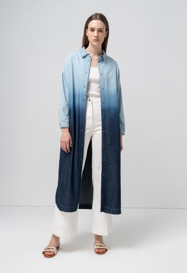 Maxi denim shirt sales dress